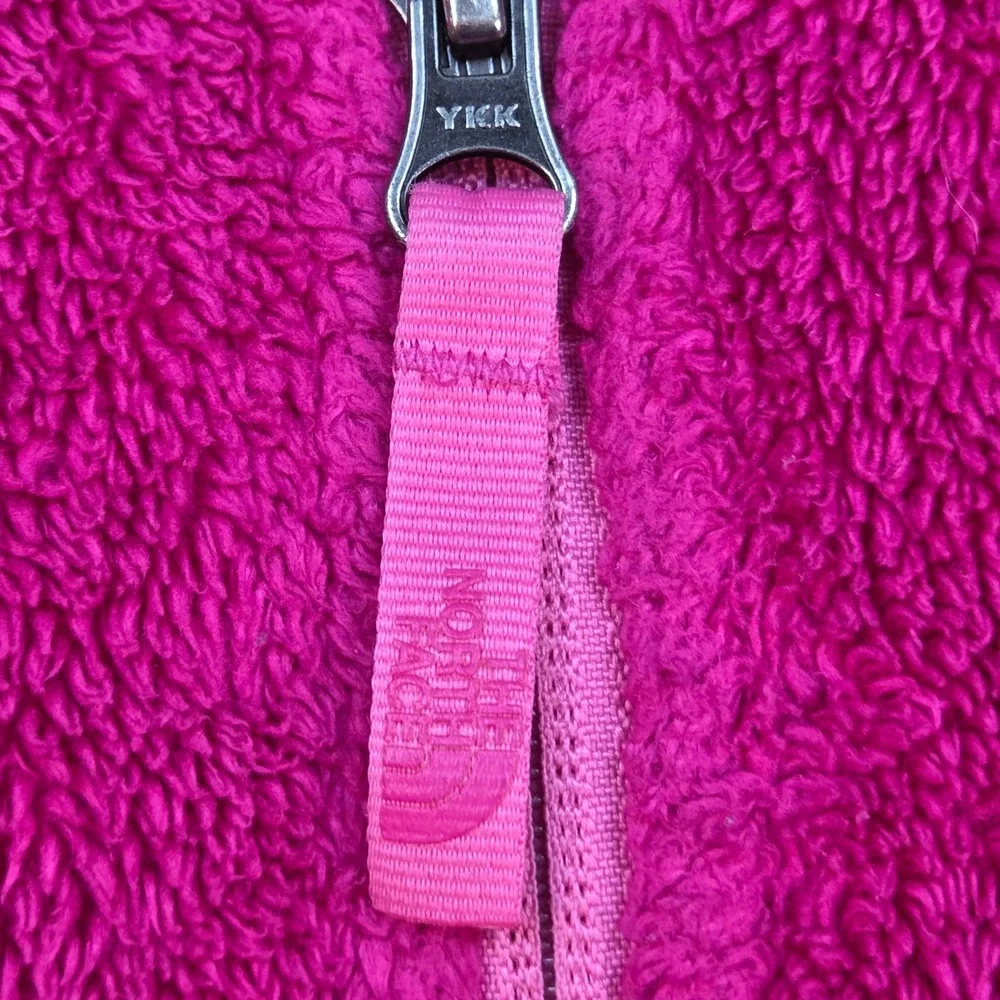 The North Face Osito Fleece Hoodie Girls XL 18 Full Zip High Pile Soft Pink Coat